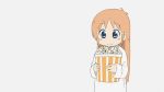  animated bow cat crying feline female food hakase_(nichijou) human necktie nichijou popcorn rage simple_background young 