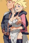 ac120 blonde_hair blue_eyes boruko boruto:_naruto_next_generations breast_grab cheating_husband earrings father_&_daughter genderswap genderswap_(mtf) incest naruto_uzumaki ring smirk time_paradox wtf