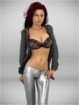 3d bra breasts red_hair solo_female sydgrl3d