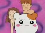  1boy 1girl animated blush breasts brown_hair censored convenient_censoring couple doggy_position ebichu female gif hamster happy_sex humor kaishounachi_(ebichu) loop lowres office_lady ol_(ebichu) open_mouth oruchuban_ebichu sex 