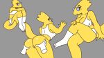  1girl 2010s 2018 3_toes 4_fingers alphys anthro anthro_only anus arachnid ass ass_grab ass_jiggle blush bottomless bottomless_anthro bottomless_female bra breasts butt_squish chelodoy cleavage clothed clothing dinosaur dinosaur_girl disembodied_hand disembodied_hands duo eyewear female female_anthro female_focus gif glasses grabbing_ass grey_background hand_on_butt legwear lizard lizard_girl lizard_tail long_socks monster monster_girl multiple_poses multiple_views non-mammal_breasts panties pose pussy reptile reptile_girl reptile_tail scalie simple_background socks solid_color_background solo_focus tail thighs third-party_source tumblr undertale undertale_(series) underwear video_games white_bra white_legwear white_panties white_underwear yellow_body yellow_skin 