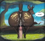 1girl 2021 2boys anal anus ass balls beastiality big_ass big_penis brown_body brown_fur brown_hair cervid crotchboobs cum cum_in_ass cum_in_pussy cum_inside cumshot dalwart david_(dalwart) deer doe donut_anus feral forest fur furaffinity genitals green_eyes high_res huge_ass huge_balls huge_cock huge_penis hyper_anus looking_back lying_down male mammal patreon presenting presenting_anus presenting_penis presenting_pussy pussy smile steve_(dalwart) text threesome twitter url vaginal_penetration watermark zara_(dalwart) zoophilia