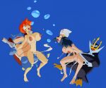 2boys 2girls blastoise dawn dawn_(pokemon) empoleon female frontierbrain human kasumi_(pokemon) male misty misty_(pokemon) nintendo nude pokemon pokemon_dppt pokemon_rgby pokephilia sex straight trainer_(artist) underwater underwater_sex water