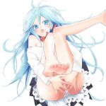  1girl barefoot blush covering covering_crotch denpa_onna_to_seishun_otoko face feet female foreshortening panties pikako soles solo toes touwa_erio underwear white_panties 