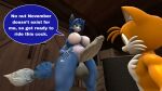 1boy 1futa 3d anthro big_breasts big_penis crossover five_(artist) furry futadom futanari futanari_on_male grin krystal looking_down low-angle_view male miles_"tails"_prower nintendo nipples nude sega sonic_the_hedgehog_(series) source_filmmaker star_fox tail thick_thighs