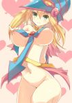 1girl big_breasts blonde_hair breasts choker dark_magician_girl duel_monster female gagaga_girl green_eyes hat heart heart_background jyon104 long_hair looking_at_viewer navel nipples nude pentacle smile solo wizard_hat yu-gi-oh! yuu-gi-ou yuu-gi-ou_duel_monsters