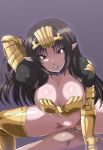  1girl annelotte_(queen&#039;s_blade) armor black_hair boots bottomless breastplate breasts censored choker cleavage cowgirl_position dark_persona dark_skin demon demon_annelotte elf female gauntlets girl_on_top happy_sex hetero huge_breasts large_breasts lipstick long_hair makeup no_panties penis pointy_ears pussy_juice queen&#039;s_blade queen&#039;s_blade_rebellion red_eyes sex slit_pupils smile straddle straddling thigh_boots thighhighs vaginal yaomai 