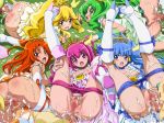 5girls anal aoki_reika arigas_shinji ass blonde_hair blue_eyes blue_hair blush boots breasts brown_eyes censored clothed_sex crown cum cum_in_pussy cure_beauty cure_happy cure_march cure_peace cure_sunny detached_sleeves female gangbang green_eyes green_hair group_sex hino_akane hino_akane_(smile_precure!) hoshizora_miyuki kise_yayoi legs lolita_channel long_hair midorikawa_nao multiple_girls nipples no_bra no_panties open_mouth orange_hair penis pink_eyes pink_hair precure princess_form_(smile_precure!) pussy rape red_eyes sex shorts sideboob smile_precure! spread_pussy tears twintails v vaginal very_long_hair