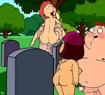 american_dad barry_robinson breasts chris_griffin cum_inside graveyard incest lois_griffin meg_griffin mother_&_son nude_female puffy_pussy uso_(artist)