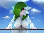 1_anthro 1_female 1girl anthro anthro_only anthro_pokemon bent_over big_breasts blush breasts chest_jewel creatures_(company) dripping fairy_type_pokemon female female_anthro female_only game_freak gardevoir gen_3_pokemon green_hair hair hair_over_one_eye looking_at_viewer mystical nintendo nude open_mouth outside plantpenetrator pokemon pokemon_(anime) pokemon_(creature) pokemon_(game) pokemon_(species) pokemon_firered_and_leafgreen pokemon_frlg pokemon_omega_ruby_&_alpha_sapphire pokemon_oras psychic_type_pokemon pussy red_eyes simight solo_female standing video_games