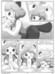  1girl anthro basketgardevoir comic monochrome oshawott pokemon 