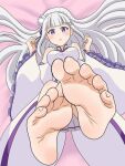  1girl emilia_(re:zero) feet foot_fetish re:zero_kara_hajimeru_isekai_seikatsu sole_female soles toes 