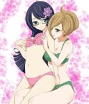 2girls araragi_(pokemon) art artist_request aurea_juniper bikini fennel_(pokemon) game_freak humans_of_pokemon makomo_(pokemon) multiple_girls nintendo pokemon pokemon_(anime) pokemon_black_2_&_white_2 pokemon_black_and_white pokemon_bw pokemon_bw2 professor_araragi professor_juniper swimsuit yuri