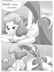  1girl anthro basketgardevoir comic monochrome oshawott pokemon 