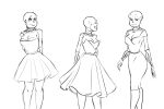  1_girl 1girl 2010s 2018 2d 2d_(artwork) animated_skeleton breasts cleavage curvy digital_media_(artwork) dress ectobody ectobreasts female female_sans genderswap genderswap_(mtf) medium_breasts monochrome monster multiple_views nsfwgarbagedump rule_63 sans sans_(undertale) skeleton sketch undead undertale undertale_(series) video_games white_background 