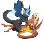  2_girls 2girls anthro blue_eyes breasts charizard duo female female_only fire humanoid mega_charizard mega_evolution nintendo pointy_ears pokemon pokemorph red_eyes transparent_background video_games wings zezka 