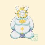 1:1 1:1_aspect_ratio 1boy 2020s 2023 alternate_version_available anthro anthro_only artist_name asgore_dreemurr beard blonde_hair boss_monster bulge bulge_under_clothes caprine crown floppy_ears furry furry_male furry_only goat goat_boy goat_ears goat_horns hands_behind_back hi_res high_res high_resolution highres horns kneel looking_away male male_anthro male_only mammal monster monster_boy penis_bulge sandwichstuffer shaded simple_background solid_color_background solo solo_anthro solo_male topless topless_anthro topless_male twitter undertale undertale_(series) underwear underwear_only yellow_background