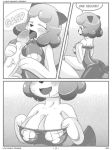  1girl anthro basketgardevoir comic monochrome oshawott pokemon 