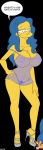 blue_hair croc_(artist) edit hair lingerie marge_simpson spanish_text tagme the_simpsons