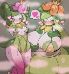  2_girls age_difference asking_for_it big_breasts heart heat horny horny_women lilligant micro_bikini milf plant pokemon pokemon_(game) pokemon_legends:_arceus sweat young 