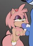  1boy 1girl absurd_res amy_rose anthro blowjob_face darkpatito eye_contact fellatio fellatio furry hedgehog high_res masturbating_during_fellatio nipples nude nude_female sega sonic_the_hedgehog sonic_the_hedgehog_(series) straight 