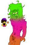  brown_hair completely_nude dark_brown_hair dripping_cum drooling gradient gradient_skin green_blush green_hair green_head humanoid infected_(regretevator) male_only no_eyes nude orange_dick orange_hands orange_legs orange_precum pink_body pink_hair pink_shirt pubes purple_beanie purple_hat regretevator roblox roblox_game robloxian shocked surprised sweat sweatdrop sweating tentacle tentacle_dick unpleasant_gradient white_background yellow_skin yellow_teeth zuklefish 