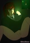  2024 boy_pussy cuntboy_penetrated dark_room ftm grey_eyes headphones kuroko_(pretty_blood) pretty_blood red_hair sitting_on_floor trans_male 