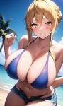  1girl ai_generated big_breasts big_breasts breasts highschool_of_the_dead huge_breasts shizuka_marikawa swimsuit 