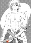  armor bikini_armor breasts cornelia_leo female_knight knight knight_female kowaina.scary leo_cornelia manga manga_girl one_eyed scars sword 