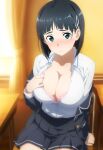  1girl ai_generated big_breasts black_hair bob_cut breasts female_focus necromancer_(artist) patreon patreon_paid patreon_reward short_hair stable_diffusion suguha_kirigaya sword_art_online teen 