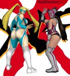  2_girls ;) ass back back_view bandai_namco big_ass branded capcom crossover darkoverlord1296 dat_ass jaycee jaycee_(tekken) julia_chang legs logo luchador luchadora mika_nanakawa namco namco_bandai patreon rainbow_mika side_view street_fighter_alpha_3 street_fighter_v tekken tekken_3 tekken_4 tekken_5 tekken_5_dark_resurrection tekken_6 tekken_6_bloodline_rebellion tekken_7 tekken_bloodline tekken_revolution tekken_tag_tournament thighs twitter watermark wink wrestler wrestling wrestling_attire wrestling_boots wrestling_gear wrestling_mask wrestling_outfit xwf 