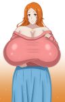 bleach coresix gigantic_ass gigantic_breasts hourglass_figure inoue_orihime orange_eyes orange_hair orihime_inoue voluptuous