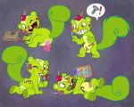 anthro anthro_only balls candy cum cum_in_ass cum_in_mouth furry furry_only green_eye green_fur happy_tree_friends male male_only mizzyam nutty nutty_(htf) penetration penis squirrel