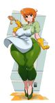 apron bayeuxman big_ass dexter's_laboratory dexter's_mom earrings green_eyes milf orange_hair sexy surprised