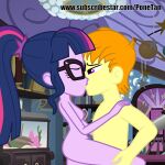  equestria_girls kissing my_little_pony older older_female original_character ponetan sci-twi sci-twi_(eg) young_adult young_adult_female young_adult_woman 