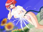 akira_miyata borubikku hose miyata_akira nipples no_bra pani_poni_dash pani_poni_dash! panties red_hair see-through see_through shirt underwear water wet wet_clothes wet_shirt