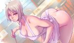 alluring apron apron_only ass big_breasts hot magenta_eyes melkormancin naked_apron nakiri_alice sexy shokugeki_no_souma silver_hair