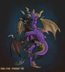 cynder dragon mel_the_hybrid purple_skin spyro_the_dragon tagme