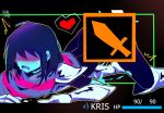 2010s 2018 2d 2d_(artwork) ambiguous_gender ambiguous_penetration androgynous blue_body blue_skin blush censored character_name clothed clothed_rape cum cum_while_penetrated cumming dark_blue_hair deltarune digital_media_(artwork) from_behind_position gameplay_mechanics health_bar heki_(miss60250) hp_bar human human_penetrated kris_(dark_world_form) kris_(deltarune) penetration rape ripped_clothing sweat top-down_bottom-up torn_clothes torn_clothing uncensored_version_available undertale_(series) video_game_character video_games