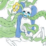  1:1 1:1_aspect_ratio 2010s 2boys 2d 2d_(artwork) animated_skeleton blue_blush blush bone bottom_sans bottomless digital_media_(artwork) duo eli-sin-g english_text flowans flower flowey_the_flower flowsans humanoid kolesjoie legs_apart legs_spread looking_at_another looking_at_each_other male male/male male_only monster monster_boy mouth_forced_open plant plant_tentacle plant_tentacles sans sans_(undertale) seme_flowey simple_background skeleton spread_legs tentacle tentacle_around_leg tentacle_in_mouth tentacle_under_clothes tentacles_around_arms tentacles_around_wrists tentacles_in_mouth tentacles_under_clothes text top_flowey tumblr uke_sans undead undertale undertale_(series) video_game_character video_games vine_tentacles vines white_background yaoi 