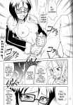  bondage bound_wrists censored collar devil_fruit don&#039;t_trust_anybody_(one_piece) doujinshi drugs english femdom futanari glasses isao majimeya nami_(one_piece) one_piece rape strap-on tashigi translated 