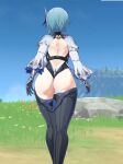 ass ass_focus eula_(genshin_impact) from_behind genshin_impact hazeker mod 