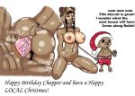  big_breasts black_hair chopper christmas furry hourglass_figure nico_robin one_piece reindeer reindeer_antlers straw_hat_pirates tony_tony_chopper top_hat 