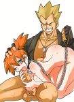 blush chain collar cry crying fellatio kasumi_(pokemon) lt_surge misty nude one_eye_closed oral pokemon sex_slave slave