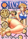  1boy 1girl big_breasts cleavage doujin_cover doujinshi huge_breasts kenix monkey_d._luffy nakadashi nami nami_(one_piece) ninnin_(artist) one_piece orange_pie_vol._2_(doujin) straw_hat_pirates uncensored usopp 