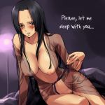 begging black_hair boa_hancock dark_brown_eyes huge_breasts kuja_pirates mosha one_piece pale-skinned_female slender slender_waist tall_female