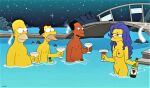 breasts carl_carlson erect_nipples homer_simpson lenny_leonard marge_simpson nude shaved_pussy the_simpsons thighs