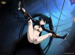  1girl black_rock_shooter black_rock_shooter_(character) bondage boots dildo dildo_in_pussy female_only palcomix pussy pussy_juice rope slavetoon* spreading tied_up vaginal vaginal_insertion 