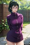 1girl 1girl ai_generated anime big_breasts gif hentai jujutsu_kaisen trynectar.ai zenin_maki