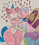 breast_grab breasts felicity_(rainbow_butterfly_unicorn_kitty) fully_nude furry kissing lesbian_couple making_out rbuk sexy unikitty unikitty_show_(copyright) yuri